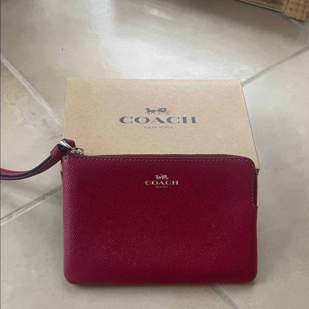 Coach Red Wristlet